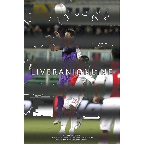 FIRENZE, 19 FEBBRAIO 2009 TERZO TURNO COPPA UEFA FIORENTINA AJAX AMSTERDAM NELLA FOTO: MASSIMO GOBBI E VURNON ANITA FOTO AG. A. LIVERANI SAS