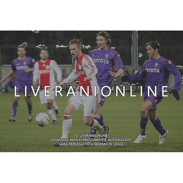 FIRENZE, 19 FEBBRAIO 2009 TERZO TURNO COPPA UEFA FIORENTINA AJAX AMSTERDAM NELLA FOTO: RASMUS LINDGREN MONTOLIVO E SEMIOLI FOTO AG. A. LIVERANI SAS