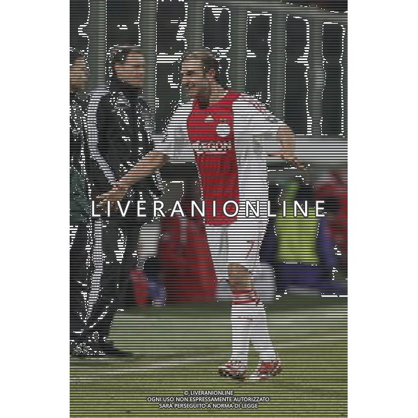 FIRENZE, 19 FEBBRAIO 2009 TERZO TURNO COPPA UEFA FIORENTINA AJAX AMSTERDAM NELLA FOTO: L\'ESULTANZA DI KENNEDY BAKIRCIOGLU DOPO IL GOL DELL\'1-0 FOTO AG. A. LIVERANI SAS