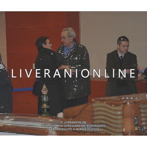 Camera ardente per Candido Cannavo\' nella sede del Corriere della Sera di Via Solferino a Milano 23/02/2009 nella foto il figlio Alessandro con Bruno Pizzul ph Romano/Ag. Aldo Liverani Sas