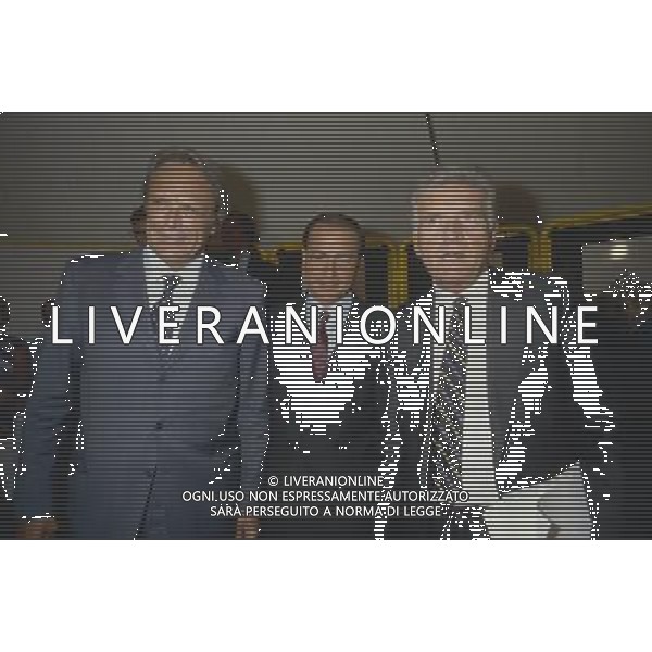 ARCHIVIO SILVIO BERLUSCONI STATISTA-POLITICO NELLA FOTO: CON SERGIO ZAVOLI E MARIO FORMENTON A UN DIBATTITO ALLA FESTA DELL\'UNITA\' A MILANO NEL SETTEMBRE 1986 PH.ARCHIVO AGENZIA ALDO LIVERANI SAS
