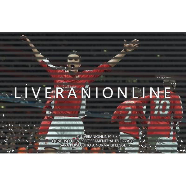 Champions League 2008/2009 Ottavi di Finale - Andata Londra - 24.02.2009 Arsenal-Roma Nella Foto:VAN PERSIE ESULTA /Ph.Vitez-Ag. Aldo Liverani