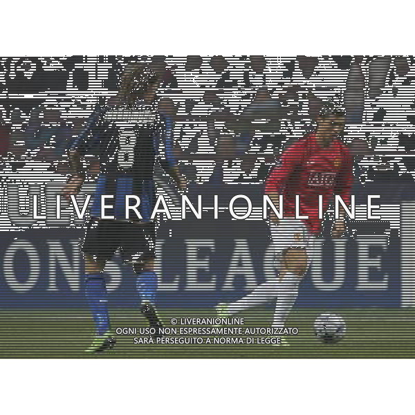 Inter - Manchester United 24/02/2009 Ottavi di Champions League 2008/2009 Nella foto zlatan ibrahimovic e cristiano ronaldo Foto luzzani/Ag. Aldo Liverani