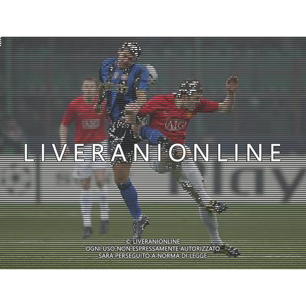 Inter - Manchester United 24/02/2009 Ottavi di Champions League 2008/2009 Nella foto fletcher e stankovic dejan Foto Luzzani/Ag. Aldo Liverani