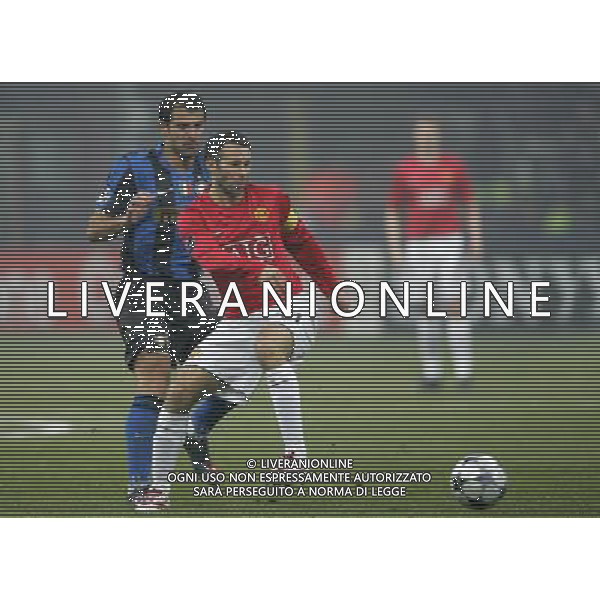 Milano 24-02-2009 Champions League 2008/09 Inter-Manchester United 0:0 nella foto ryan giggs e dejan stankovic ph marco luzzani/ag aldo liverani s.a.s.