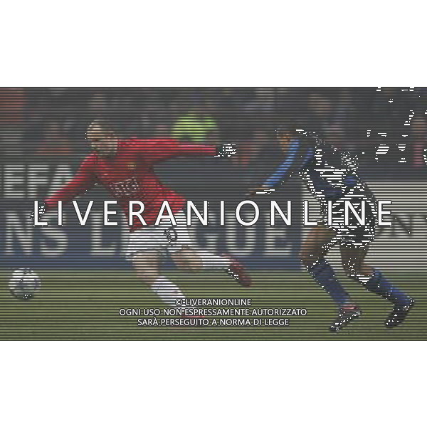 Milano 24-02-2009 Champions League 2008/09 Inter-Manchester United 0:0 nella foto ivan ramiro cordoba e wayne rooney ph marco luzzani/ag aldo liverani s.a.s.
