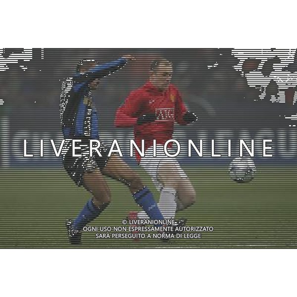Milano 24-02-2009 Champions League 2008/09 Inter-Manchester United 0:0 nella foto ivan ramiro cordoba e wayne rooney ph marco luzzani/ag aldo liverani s.a.s.