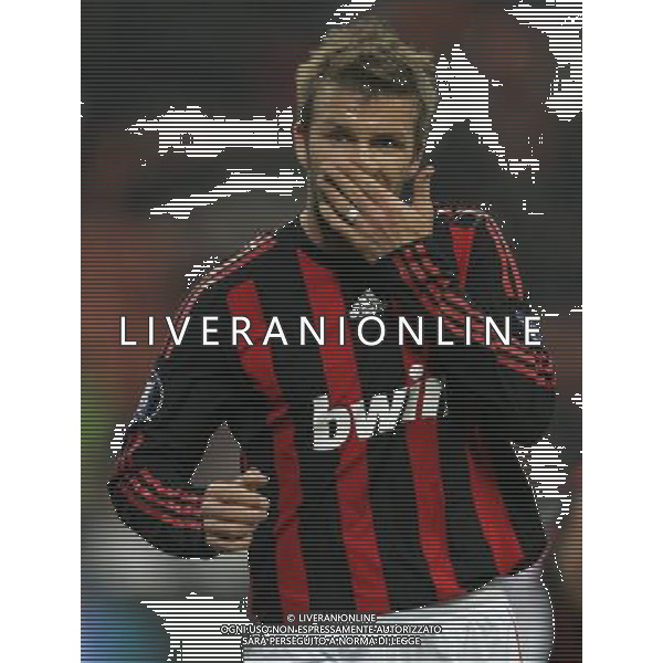 MILAN-WERDER BREMA COPPA UEFA 26/02/2008 NELLA FOTO beckham david FOTO MARCO LUZZANI-AG ALDO LIVERANI