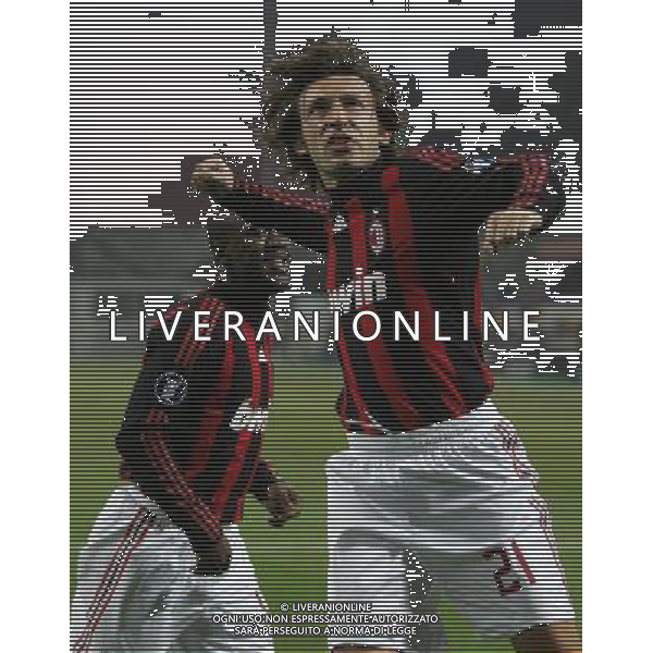 MILAN-WERDER BREMA COPPA UEFA 26/02/2008 NELLA FOTO esultanza pirlo andrea FOTO MARCO LUZZANI-AG ALDO LIVERANI