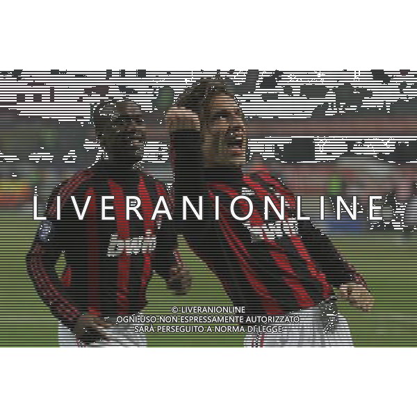 MILAN-WERDER BREMA COPPA UEFA 26/02/2008 NELLA FOTO esultanza pirlo andrea FOTO MARCO LUZZANI-AG ALDO LIVERANI