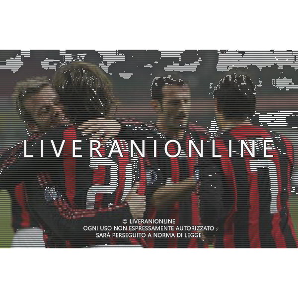 MILAN-WERDER BREMA COPPA UEFA 26/02/2008 NELLA FOTO esultanza pirlo andrea FOTO MARCO LUZZANI-AG ALDO LIVERANI
