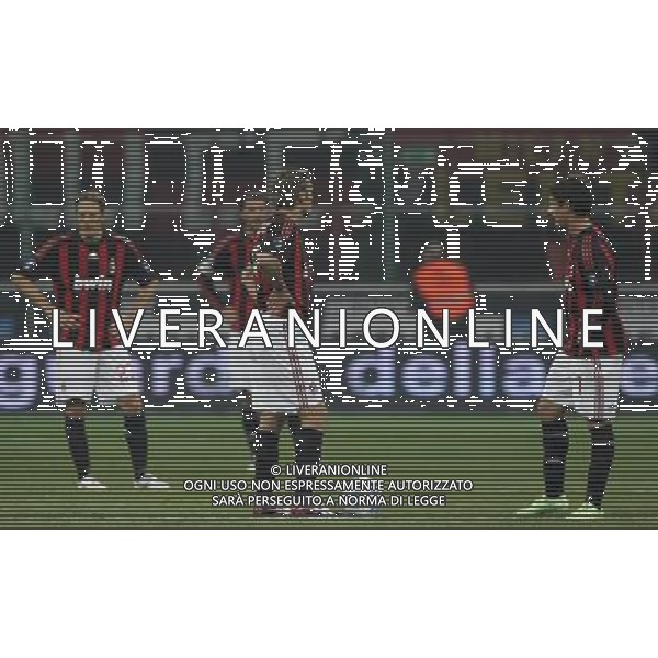 MILAN-WERDER BREMA COPPA UEFA 26/02/2008 NELLA FOTO la delusione dei giocatori del milan FOTO MARCO LUZZANI-AG ALDO LIVERANI