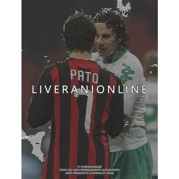 MILAN-WERDER BREMA COPPA UEFA 26/02/2008 NELLA FOTO pato e pizarro FOTO MARCO LUZZANI-AG ALDO LIVERANI