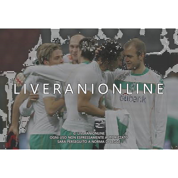 MILAN-WERDER BREMA COPPA UEFA 26/02/2008 NELLA FOTO esultanza finele pizarro FOTO MARCO LUZZANI-AG ALDO LIVERANI