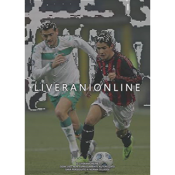 Milano 26-02-2009 coppa UEFA 2008/09 milan-werder brema 2:2 nella foto alexandre pato e tziolis ph marco luzzani/ag aldo liverani s.a.s.