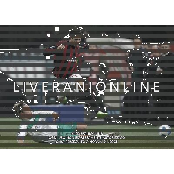 Milano 26-02-2009 coppa UEFA 2008/09 milan-werder brema 2:2 nella foto alexandre pato e clemens fritz ph marco luzzani/ag aldo liverani s.a.s.