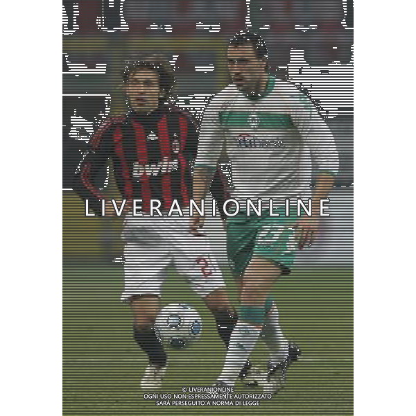 Milano 26-02-2009 coppa UEFA 2008/09 milan-werder brema 2:2 nella foto hugo almeida e andrea pirlo ph marco luzzani/ag aldo liverani s.a.s.