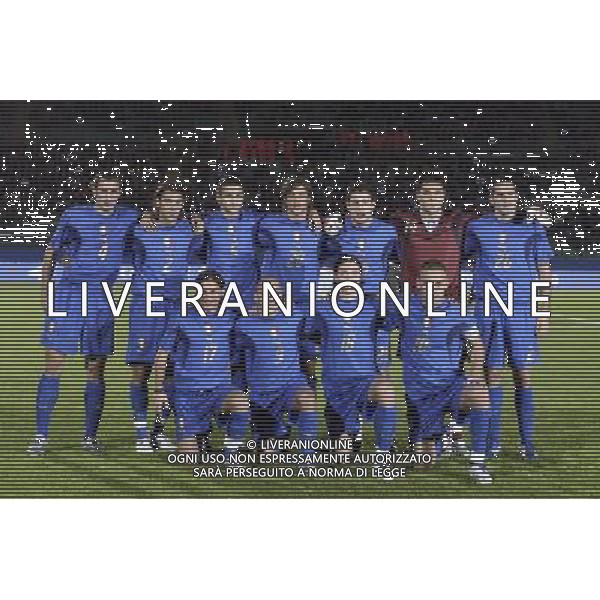 SIENA, 17 OTTOBRE 2007 CALCIO AMICHEVOLE ITALIA SUD AFRICA NELLA FOTO: FORMAZIONE ITALIA-chiellini-zaccardo-gamberini-mauri-bonera-amelia-lucarelli c-foggia-rosina-montolivo-de rossi FOTO AG. A. LIVERANI