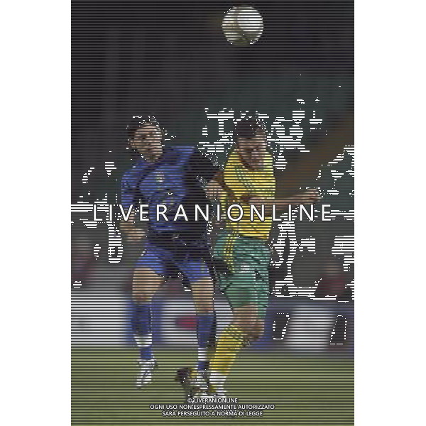 SIENA, 17 OTTOBRE 2007 CALCIO AMICHEVOLE ITALIA SUD AFRICA NELLA FOTO: PASQUALE FOGGIA E BRETT EVANS FOTO AG. A. LIVERANI