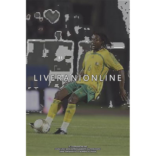 SIENA, 17 OTTOBRE 2007 CALCIO AMICHEVOLE ITALIA SUD AFRICA NELLA FOTO: MACBETH SIBAYA FOTO AG. A. LIVERANI