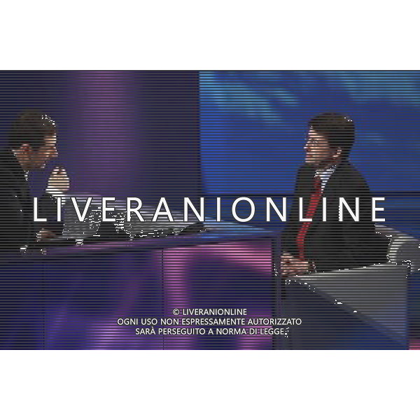 TRASMISSIONE TV: \' CHE TEMPO CHE FA\' NELLA FOTO: FABIO FAZIO - DARIO FRANCESCHINI FOTO ANTONIO SORANO -AG.ALDO LIVERANI SAS