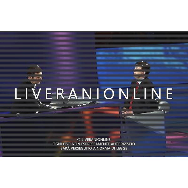 TRASMISSIONE TV: \' CHE TEMPO CHE FA\' NELLA FOTO: FABIO FAZIO - DARIO FRANCESCHINI FOTO ANTONIO SORANO -AG.ALDO LIVERANI SAS