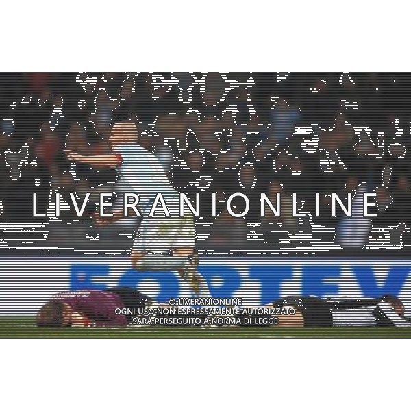 Lazio - Juventus 03/03/2009 semifinale andata Coppa Italia TIM CUP 2008/2009 nella foto: l\'esultanza dopo il gol di tommaso rocchi del 2-1 e la delusione di manninger a terra ph. Corradetti / ag. Aldo Liverani Sas