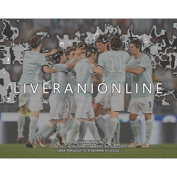 Lazio - Juventus 03/03/2009 semifinale andata Coppa Italia TIM CUP 2008/2009 nella foto: l\'esultanza di Goran Pandev festeggiato dai compagni dopo il gol del pareggio ph. Corradetti / ag. Aldo Liverani Sas