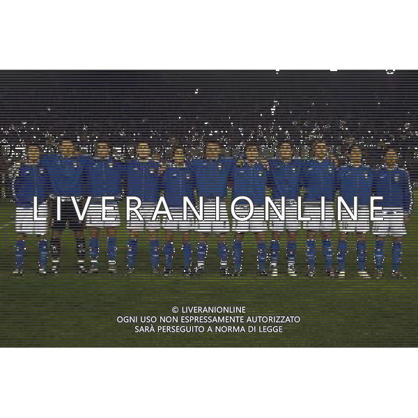 RIETI 19/11/2003 ITALIA-DANIMARCA UNDER 21 NELLA FOTO LA FORMAZIONE ITALIANA* FOTO ALDO LIVERANI
