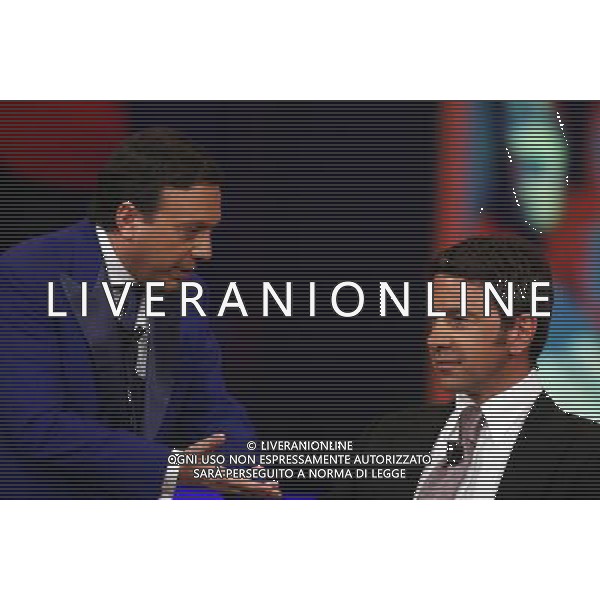 TRASMISSIONE TV: \' CHIAMBRETTI NIGHT\' NELLA FOTO: PIERO CHIAMBRETTI - ALESSANDRO \' BILLY\' COSTACURTA © ANTONIO SORANO - AG. ALDO LIVERANI SAS