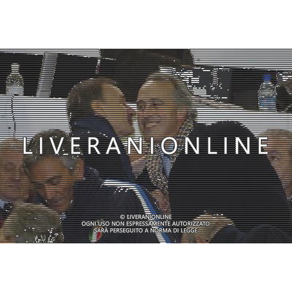 Rieti 19/11/2003 Italia-Danimarca qualificazioni Campionato Europeo Under 21 Nella foto: Abete Giancarlo con Petrucci Giovanni.* Ph Gianni Nucci/Aldo Liverani