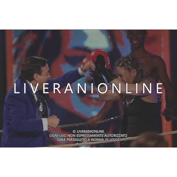 TRASMISSIONE TV: \' CHIAMBRETTI NIGHT\' NELLA FOTO: PIERO CHIAMBRETTI - STEFANIA BIANCHINI © ANTONIO SORANO - AG. ALDO LIVERANI SAS