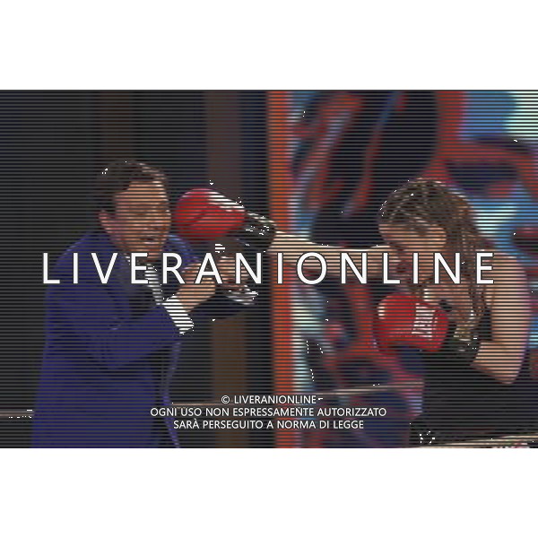 TRASMISSIONE TV: \' CHIAMBRETTI NIGHT\' NELLA FOTO: PIERO CHIAMBRETTI - STEFANIA BIANCHINI © ANTONIO SORANO - AG. ALDO LIVERANI SAS