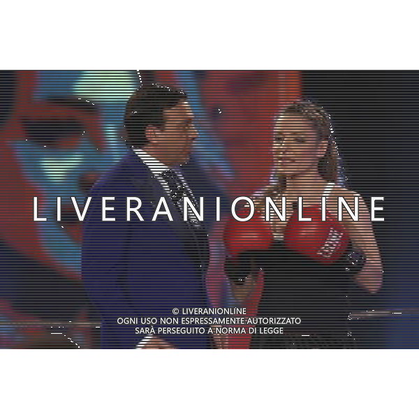 TRASMISSIONE TV: \' CHIAMBRETTI NIGHT\' NELLA FOTO: PIERO CHIAMBRETTI - STEFANIA BIANCHINI © ANTONIO SORANO - AG. ALDO LIVERANI SAS