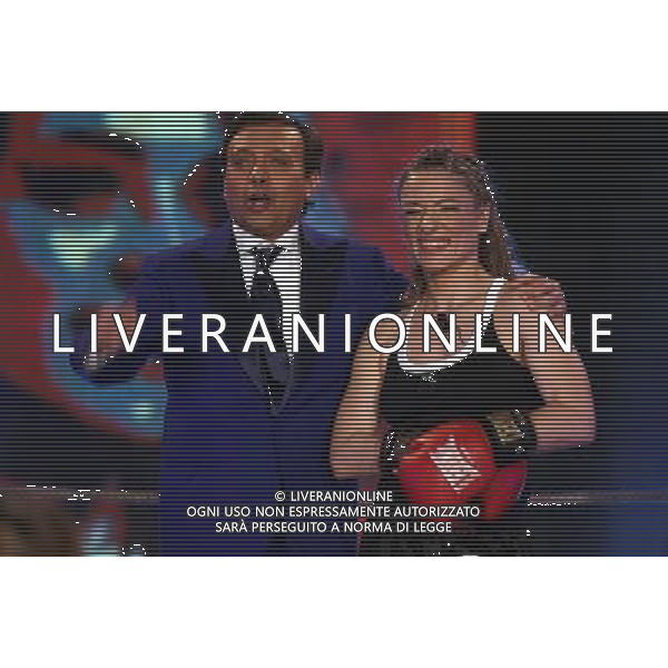 TRASMISSIONE TV: \' CHIAMBRETTI NIGHT\' NELLA FOTO: PIERO CHIAMBRETTI - STEFANIA BIANCHINI © ANTONIO SORANO - AG. ALDO LIVERANI SAS