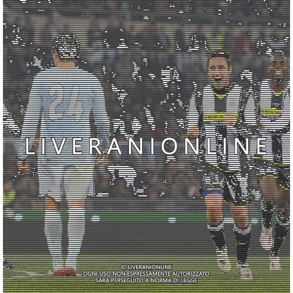 03/03/2009 - Stadio Olimpico - TIM CUP 2008/2009 semifinale andata - Lazio vs Juventus nella foto: l\'esultanza di Marco MARCHIONNI dopo il gol ph. Corradetti / ag. Aldo Liverani Sas