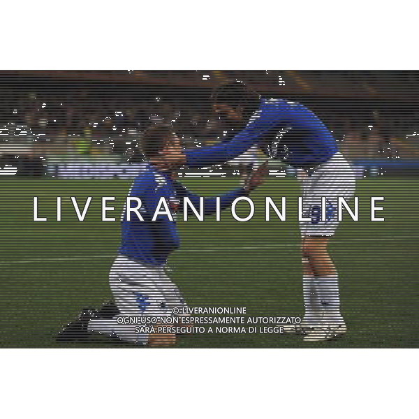 04-03-2009 Genova Sport Calcio Sampdoria Inter Semifinale Coppa Italia Tim 2008/2009 Nella foto: lesultanza dopo il gol di cassano antonio ph.viganti/ag.aldo liverani sas