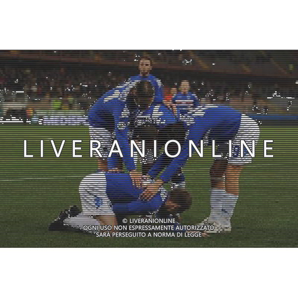 04-03-2009 Genova Sport Calcio Sampdoria Inter Semifinale Coppa Italia Tim 2008/2009 Nella foto: l\'esultanza di antonio cassano dopo il gol ph.viganti/ag.aldo liverani sas