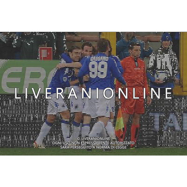 04-03-2009 Genova Sport Calcio Sampdoria Inter Semifinale Coppa Italia Tim 2008/2009 Nella foto:l\'esultanza di di giampaolo pazzini dopo il gol ph.viganti/ag.aldo liverani sas