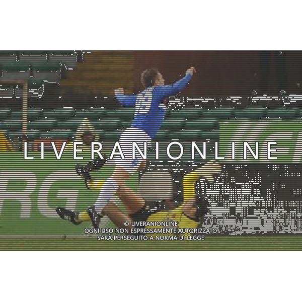 04-03-2009 Genova Sport Calcio Sampdoria Inter Semifinale Coppa Italia Tim 2008/2009 Nella foto: il gol di antonio cassano ph.viganti/ag.aldo liverani sas