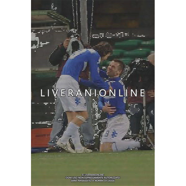 04-03-2009 Genova Sport Calcio Sampdoria Inter Semifinale Coppa Italia Tim 2008/2009 Nella foto: il gol di antonio cassano ph.viganti/ag.aldo liverani sas