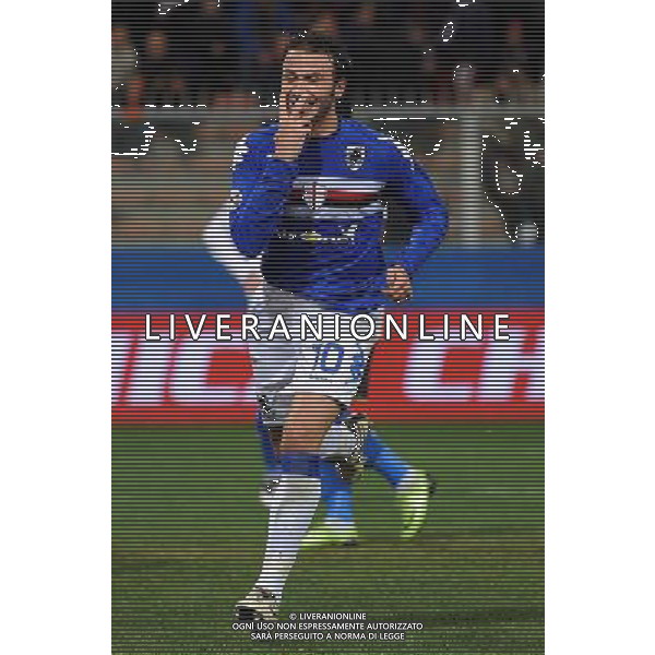 04-03-2009 Genova Sport Calcio Sampdoria Inter Semifinale Coppa Italia Tim 2008/2009 Nella foto: l\'esultanza di di giampaolo pazzini dopo il gol ph.viganti/ag.aldo liverani sas