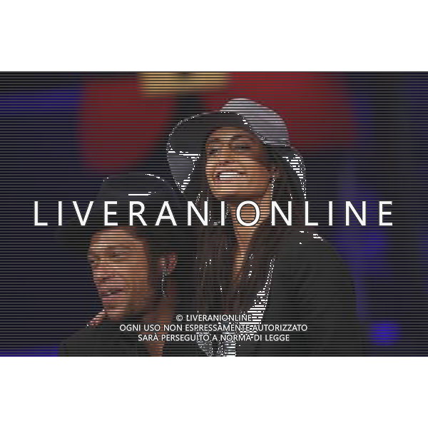 TRASMISSIONE TV: \' CHIAMBRETTI NIGHT\' NELLA FOTO: GARY DOURDAN CON LA FIDANZATA MARIA © ANTONIO SORANO - AG. ALDO LIVERANI SAS