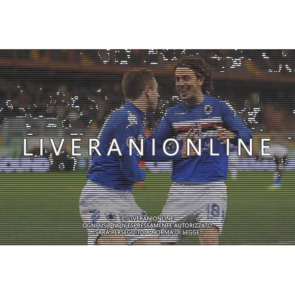 04-03-2009 Genova Sport Calcio Sampdoria Inter Semifinale Coppa Italia Tim 2008/2009 Nella foto: l\'Esultanza di Cassano antonio dopo il gol ph.viganti/AGENZIA ALDO LIVERANI SAS