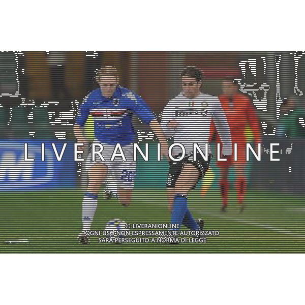 04-03-2009 Genova Sport Calcio Sampdoria Inter Semifinale Coppa Italia Tim 2008/2009 Nella foto: marco Paladino e Maxwell ph.viganti/AGENZIA ALDO LIVERANI SAS