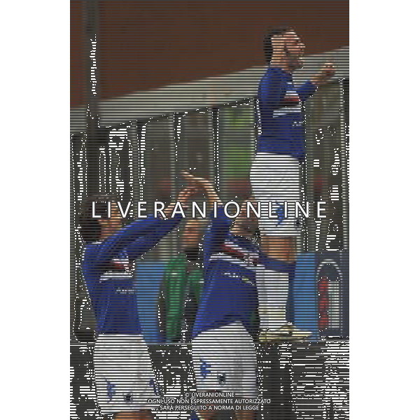 04-03-2009 Genova Sport Calcio Sampdoria Inter Semifinale Coppa Italia Tim 2008/2009 Nella foto: l\'Esultanza di giampaolo Pazzini dopo il gol ph.viganti/AGENZIA ALDO LIVERANI SAS