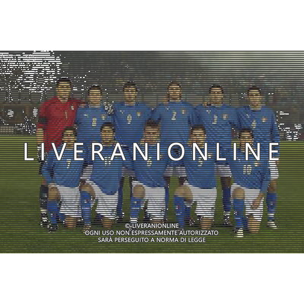 Rieti 19/11/2003 Italia-Danimarca qualificazioni Campionato Europeo Under 21 Nella foto: la squadra posa per la fotografia ufficiale.* Ph Gianni Nucci/Aldo Liverani
