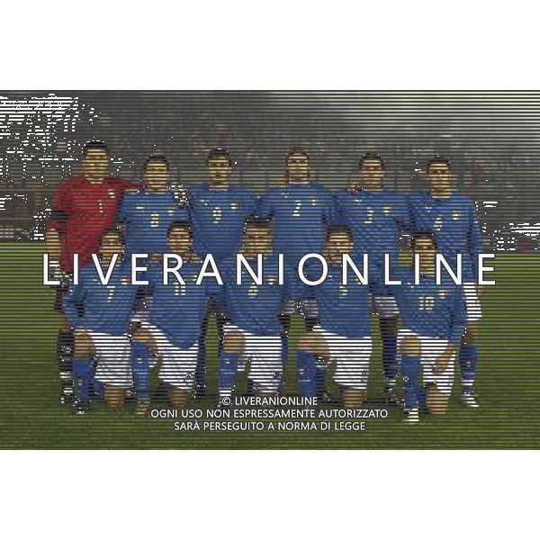 Rieti 19/11/2003 Italia-Danimarca qualificazioni Campionato Europeo Under 21 Nella foto: la squadra posa per la fotografia ufficiale.* Ph Gianni Nucci/Aldo Liverani