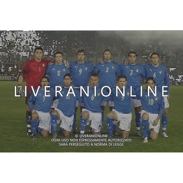 Rieti 19/11/2003 Italia-Danimarca qualificazioni Campionato Europeo Under 21 Nella foto: la squadra posa per la fotografia ufficiale.* Ph Gianni Nucci/Aldo Liverani