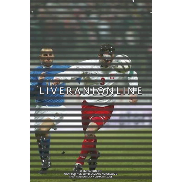 VARSAVIA 12/11/2003 POLONIA-ITALIA NELLA FOTO:JACEK ZIELINSKI E MARCO DI VAIO* FOTO PAOLA GARBUIO/ALDO LIVERANI s.a.s